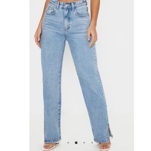 Petite Split hem jean